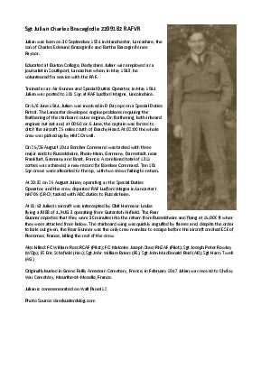 A preview of a PDF biography for Bracegirdle, Julian Charles